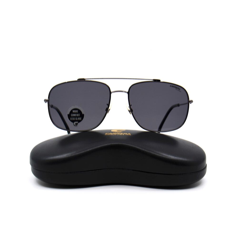 BRAND NEW CARRERA 182/F/S BLACK GREY POLARIZED AVIATOR SUNGLASSES - Picture 11 of 11